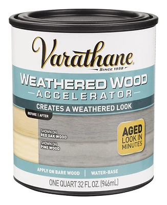 Varathane 313835 Weathered Wood Accelerator, Clear, 1 Qt.