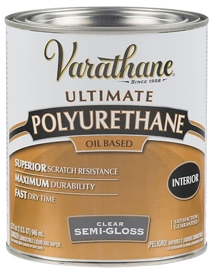 Varathane 6041H Premium Polyurethane, Semi-Gloss Oil-Based Interior, Qt.