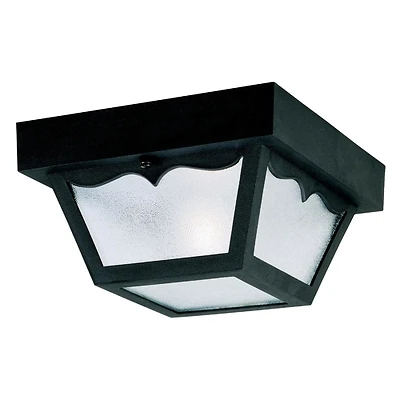 60-Watt Single-Bulb Black Porch Light