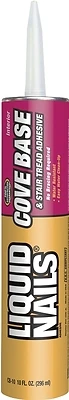 Liquid Nails CB-10 Cove Base and Stair Tread Adhesive, Tan, 10 oz Cartridge