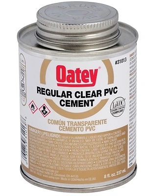 8 Oz. Regular Bodied Clear Pvc Cement For Pipe And Fittings