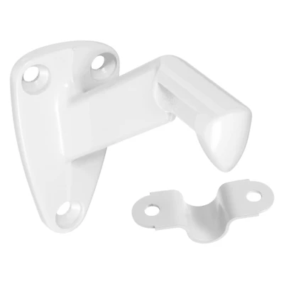 National Hardware N248-351 Handrail Bracket, 250 lb, Zinc, White, 2-Piece