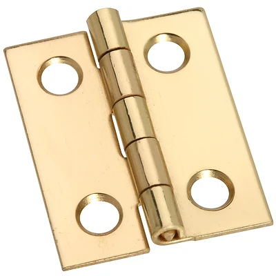 Hardware N211-284 1 In. X 13/16 In. Solid Brass Decorative Hinge, 4 Pk