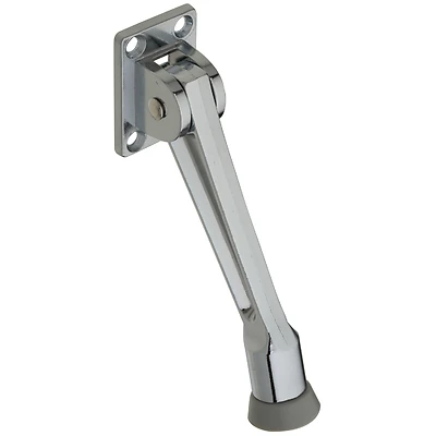 National Hardware N184-234 Doorstop, Wall-Mount, Kick-Down, Chrome, 5 In.