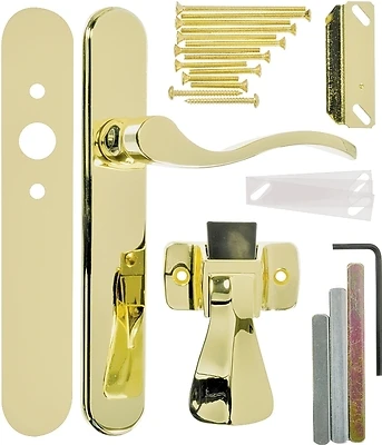 Wright Products VBG115PB Serenade Lever Storm Door Latch, Polished Brass