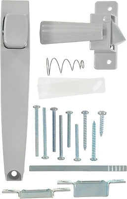 Wright Products V333 Push Button Door Latch, Aluminum, Outswinging