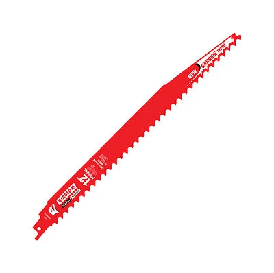 Diablo DS1203CP Series Reciprocating Saw Blade, Applicable Materials: Wood, 12 in L, 3 TPI, Carbide Cutting Edge, 1/PK