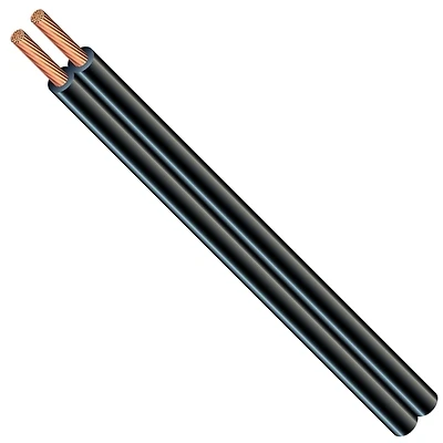 Lamp Cord, Vinyl, 18/2 SPT-1, 300-Volt, Black, 250 Ft.