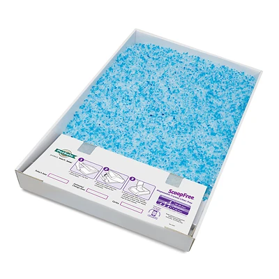 Scoopfree Pac00-14229 Blue Disposable Crystal Litter Tray, 14.6 In W, 2.3 In D, 1 Pk