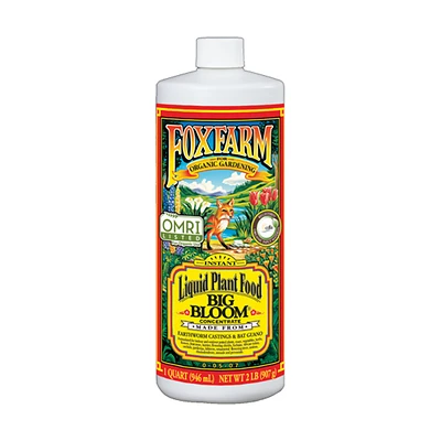 FoxFarm Big Bloom Liquid Plant Food Concentrate, 0-0.5-0.7, 1 Qt.