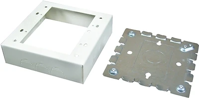 Wiremold B-32 2-Gang Ivory Metal Switch Box
