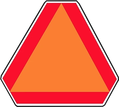 Hy-Ko TA-1 Slow Moving Vehicle Emblem, 16 x 14 In., Aluminum