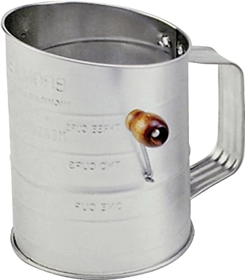 Norpro 136 Rotary Flour Sifter, 24 oz, Stainless Steel