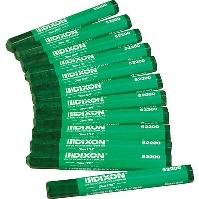 52200 Green Lumber Crayon, Hexagon, 4-1/2 In L X 1/2 In Dia