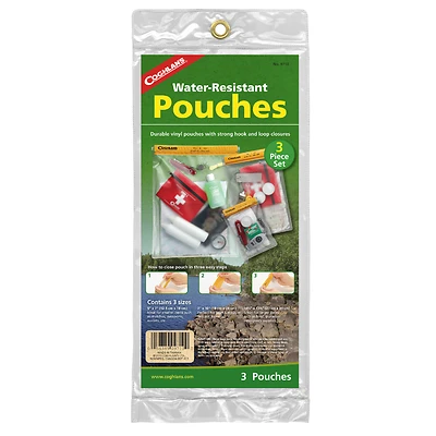 Coghlan's 9710 Waterproof Pouch Set, Vinyl, 3-Piece