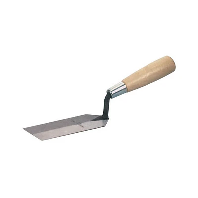 58 Margin Trowel, 8 Inch L Blade, 2 Inch W Blade, High Carbon Steel Blade, Wood Handle
