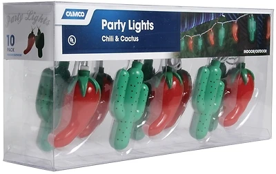 42659 Chili And Cactus Party Light, 120 V, 10-lamp, 8 Ft Strand