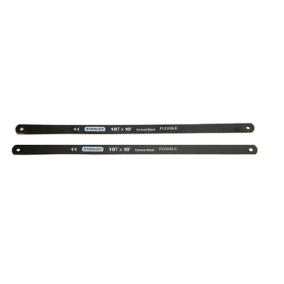 Stanley 15-908A Hacksaw Blade, 10 In, 18 TPI, High Carbon Steel