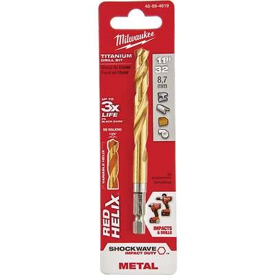 Milwaukee 48-89-4619 Shockwave Impact-Duty Titanium Drill Bit, 11/32 In.