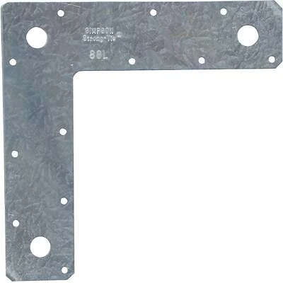 L-Strap Reinforcement Angle, For L Insection, 14 Gauge, 8 x 8 x 2 In.