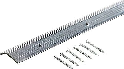 M-D 78006 Aluminum Carpet Trim Bar, Satin Silver Fluted, 7/8 In. x 3 Ft.