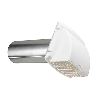 Dundas Jafine BPMH4WZW ProMax 4 In. White Plastic Dryer Vent Hood