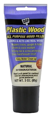 Dap 7079800580 Plastic Wood Latex Wood Filler, Natural, 3 oz. Tube