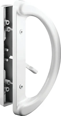 Prime-Line C 1225 Sliding Patio Door Handle Set, White Diecast, Mortise