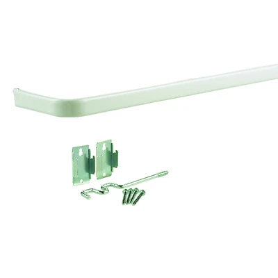 Double Curtain Rod, White, 48 to 86 In.