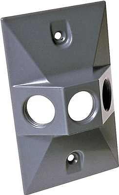 3-outlet Rectangular Zinc Gray Weatherproof Electrical Outdoor Box Cover 5189-0