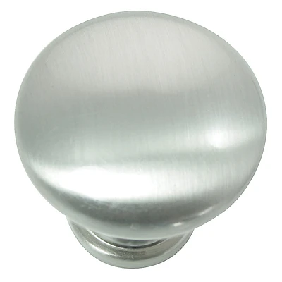 54628 1-3/8 In. Brushed Satin Nickel Hollow Steel Cabinet Knob With Mounting Hardware