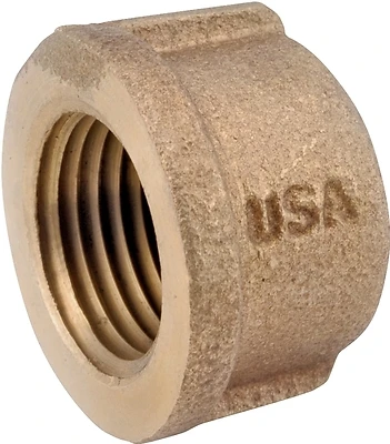 Anderson Metals 738108-12 Lead-Free Brass Pipe Cap, 3/4 In.