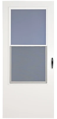 Larson Storm Door, White Vinyl, Solid Wood Core, 32 x 80-Inch