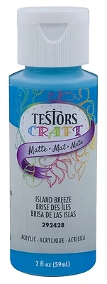 Testors 292428A Acrylic Craft Paint, Matte Island Breeze, 2 Oz