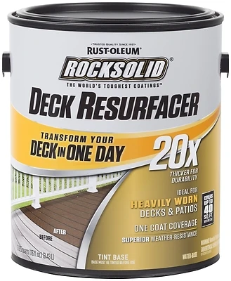 Rust-Oleum 300081 RockSolid 20X Deck Resurfacer, Tint Base, 1 Gallon