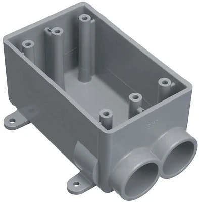 Carlon E982DFN-CTN 1-Gang PVC Field Service Switch Box, 1/2 In.