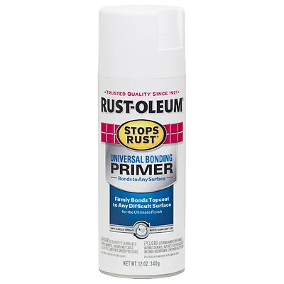 Rust-Oleum 285011 Stops Rust Universal Bonding Spray Primer, White, 12 Oz