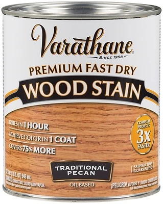 Varathane 262013 Fast Dry Interior Wood Stain, Oil-Based, Traditional Pecan, 1-Qt.
