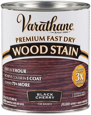 Varathane 262009 Fast Dry Interior Wood Stain, Oil-Based, Black Cherry, 1-Qt.