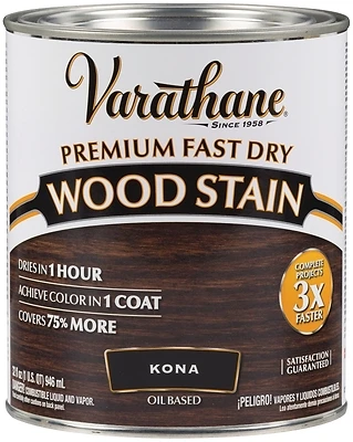 Varathane 262010 Fast Dry Interior Wood Stain, Oil-Based, Kona, 1-Qt.