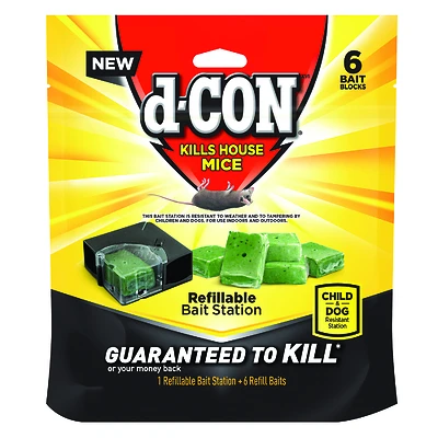 D-Con R50 Refillable Mice Bait Station with 6 Refills