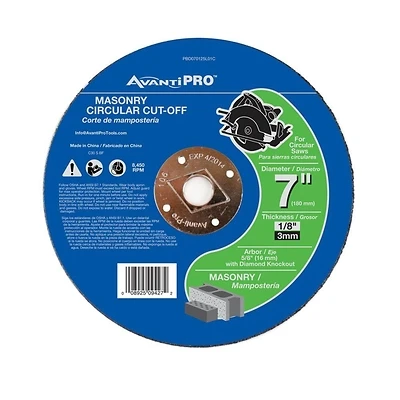 CUTOFF DISC AP MASONRY 7 IN