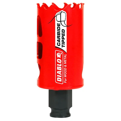 Diablo DHS1500CT Hole Saw, Carbide-Tipped, 1-1/2 In.