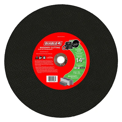 Diablo DBD140125A01C Masonry Cut-Off Disc, 14 x 1/8 x 1-In.