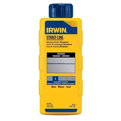 Irwin 4935518 Strait-Line Marking Chalk Refill, Indigo Blue, 8 Oz
