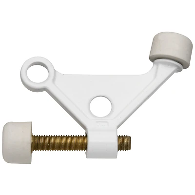 National Hardware N248-401 Hinge-Pin Door Stop, 1-7/8 In. Projection, White