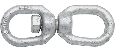 National Hardware Chain Swivel, Round Eye, Galvanized, 1/4 In.