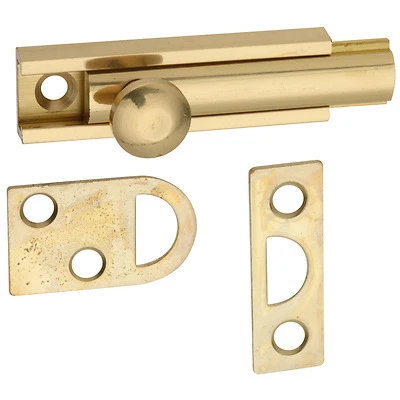 National Hardware N197-962 Flush Bolt, Brass, 2 In.