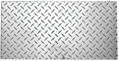 Diamond Plate Sheet Metal, .010 Gauge, 12 x 24 In.