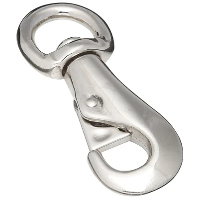 Nickel Bull Snap Round Swivel Eye, 1.125 x 5.125 In.